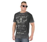 T-Shirt West Coast Choppers Ride Hard Sucker Vintage NoirS Noir
