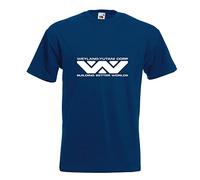 T-Shirt - Weyland - Yutani Corporation - Bleu Marine - M - imprimé avec Motif - été - Chemise Amusante - Sport - Loisirs