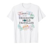 T-shirt World Traveler pour homme et femme, cadeau pour voyageur T-Shirt