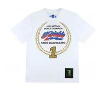 T-shirt - Yamaha - Fabio Quartararo - Champion du Monde MotoGP - Manches courtes - Col arrondi XXL