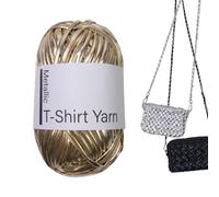 T-Shirt Yarn - 131ft Shiny Faux Leather Ribbon | Soft Polyester Cr