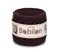 T-shirt Yarn Fettuccini Zpagetti Style 7-9 mm Fil de t-shirt pour crocheting, fil à tricoter, T Yarn Organic, Macrame T-Yarn, Ribbon Yarn 100% coton, Jersey Yarn Hot Chocolate