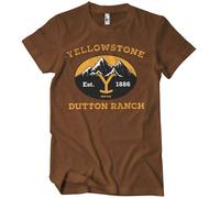T-Shirt Yellowstone Dutton Ranch Montana Est. 1883 Homme Coton Manches Courtes