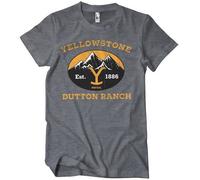 T-Shirt Yellowstone Dutton Ranch Montana Est. 1883 Homme Coton Manches Courtes
