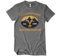 T-Shirt Yellowstone Dutton Ranch Montana Est. 1883 Homme Coton Manches Courtes