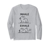 T-Shirt Yoga Drôle Inhale Exhale Animal Méditation Koala Manche Longue