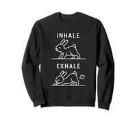 T-Shirt Yoga Drôle Inhale Exhale Animal Méditation Lapin Sweatshirt