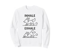 T-Shirt Yoga Drôle Inhale Exhale Animal Méditation Renard Sweatshirt