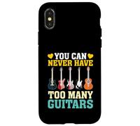 T-Shirt « You Can Never Have Too Many Guitars », Musique Coque pour iPhone X/XS