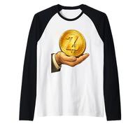 T-Shirt Z Coin Crypto Design Crypto pour l'amour de la Monnaie numérique Manche Raglan