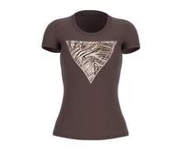 T-shirt zebra femme Guess CN Triangle Marron 2XS