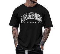 T-shirts à Compression avec Impression Lettre Chemisier Manches Courtes ou Cou T-Shirt Portefeuille Cuir Vertical, Noir , 3XL