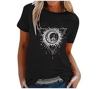 T-Shirts à Manches Courtes Femme Papillon Imprimé Décontracté Tee Shirt à La Mode pour Dames Haut Sexy Chic Chemisiers Et Blouses Femme Grande Taille Tunique Plage Ete Mode Top