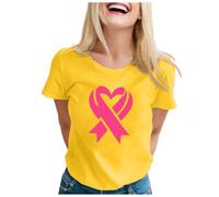 T-Shirts à Manches Courtes Femmes Blouse Chemise D'été Chemisier Chic et Élégant Col en V Tops Haut Décontracté de Couleur Unie Lâches Hauts Robe Tunique sous-vêtements de Sport (Jaune,XXL)