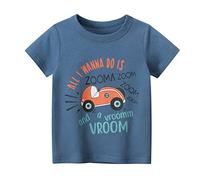 T-Shirts à Manches Courtes Garçon Filles Coton Cartoon Animal Summer Top 1-7 Ans F403B