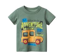 T-Shirts à Manches Courtes Garçon Filles Coton Cartoon Animal Summer Top 1-7 Ans F408A