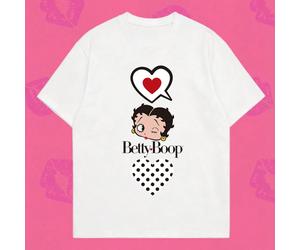 T-shirts à manches courtes graphiques pour femmes d'été, bulles de dialogue en forme de double cœur mignonnes L,M,S,XL,XS,XXLPortraitPolyester