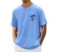T-Shirts à Manches Courtes Homme Col Rond T Shirt Été Manches Courtes Sportswear, Amazon Mon Compte - Running Leger Grande Taille T-Shirt Coton Pas Cher Haut Top(Bleu Ciel,M)