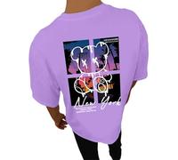 T-Shirts à Manches Courtes Homme Col Rond- Tee Shirt Sport Imprimé dans Le Dos Décontracté Coupe Ample Haut Comfortable D'été Respirant Passe-Partout Chic De Tous Les Jours Streetwear Tops