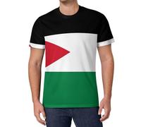 T-Shirts à Manches Courtes Homme Drapeau Jordanien Shirts de Course Séchage Rapide Culture Nationale T-Shirt de Sport Col Rond pour Les Supporters et Les Tenues décontractées