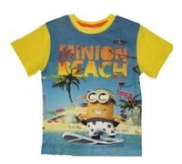 T-Shirts à Manches Courtes Minions - Garçon Coton Débardeur Minions (FR/ES, Âge, 5 Ans, Taille Normale, Jaune-B)