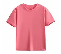T-shirts à manches courtes pour fille - Col rond - 5 à 14 ans - Pour bébé fille, Rose, 3-4 ans