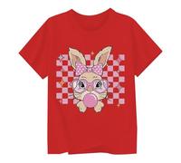 T-shirts à motif élégant pour filles comme t-shirts basiques décontractés, rouge, 3-4 ans
