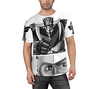 T-shirts amusants 3D Goldorak japonais Super Robot Manga Series Novelty T-Shirts Streetwear, Noir , S
