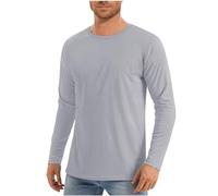T-Shirts Anti-UV Homme Rashguard Manches Longues Pullover,Tee Shirt Homme Protection Solaire Léger Uni Tee Shirt Manche Longue,T Shirt Homme pour Baignade Surf Pêche Natation Plongée Plage