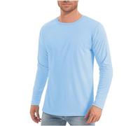 T-Shirts Anti-UV Homme Rashguard Manches Longues Pullover,Tee Shirt Homme Protection Solaire Léger Uni Tee Shirt Manche Longue,T Shirt Homme pour Baignade Surf Pêche Natation Plongée Plage