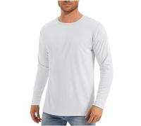 T-Shirts Anti-UV Homme Rashguard Manches Longues Pullover,Tee Shirt Homme Protection Solaire Léger Uni Tee Shirt Manche Longue,T Shirt Homme pour Baignade Surf Pêche Natation Plongée Plage