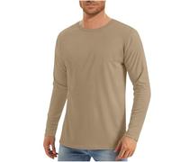 T-Shirts Anti-UV Homme Rashguard Manches Longues Pullover,Tee Shirt Hommes Protection Solaire Léger Uni Tee Shirt Manche Longue,Pullover Tops Homme pour Baignade Surf Pêche Natation Plage