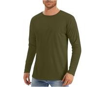 T-Shirts Anti-UV Homme Rashguard Manches Longues Pullover,Tee Shirt Hommes Protection Solaire Léger Uni Tee Shirt Manche Longue,Pullover Tops Homme pour Baignade Surf Pêche Natation Plage