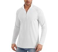 T-Shirts Anti-UV Homme Rashguard Manches Longues Pullover,Tee Shirt Hommes Protection Solaire Léger Uni Tee Shirt Manche Longue,Pullover Tops Homme pour Baignade Surf Pêche Natation Plage