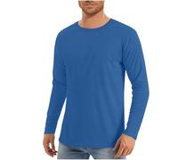 T-Shirts Anti-UV Homme Rashguard Manches Longues Pullover,Tee Shirt Hommes Protection Solaire Léger Uni Tee Shirt Manche Longue,Pullover Tops Homme pour Baignade Surf Pêche