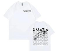 T-Shirts at-EE-Z pour Hommes Et Femmes, Imprimés Recto Verso, Style Hip-hop, Manches Courtes, Décontractés, Confortables, Amples, Sport, XS-3XL-White||s