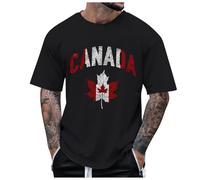 T-shirts Canada pour hommes 2025 Canada is not for sale Gym Trendy Loose Tops Cute Canadian Tees Shirts Casual Going Out Canada 51st State Summer 2025 T-shirts graphiques été, Noir , XL