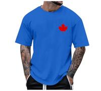 T-shirts canadiens pour hommes 2025 pour sortir, hauts décontractés d'été Canada 51e État, coupe ample, tendance, graphique, été, tendance, T-shirts mignons, le Canada n'est pas à vendre, bleu, L