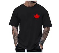 T-shirts canadiens pour hommes 2025 pour sortir, hauts décontractés d'été Canada 51e État, coupe ample, tendance, graphique, été, tendance, T-shirts mignons, le Canada n'est pas à vendre, Noir , L