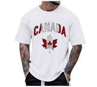 T-shirts canadiens tendance pour hommes 2025 hauts amples canadiens d'été Canada 51e État coupe ample décontracté Canada n'est pas à vendre T-shirts tendance pour sortir T-shirts graphiques, blanc, XL