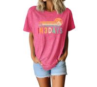 T-shirts chrétiens pour femmes - Chemises de Pâques « A Lot Can Happen in Three Days » - T-shirt à manches courtes, rose, Taille S