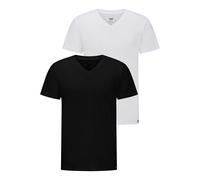 Lee Twin Short Sleeve V Neck T-shirt 2 Units Noir L Homme