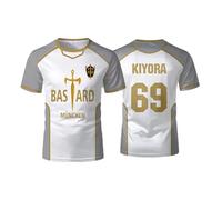 T-Shirts Cosplay Blue Football Lock Basard Character Isagi Kaiser Raichi Ness Grim Hiori Top Kunigami Kurona Kiyora Noa Yukimiya à Manches Courtes et imprimés Graphiques