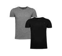 T-shirts coton col V - Diesel Underwear - lot de 2 - noir et gris - homme XXL