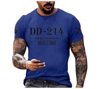 T-shirts Coton Intime Encolure dégagée Manches Courtes T-shirt Décontracté Tendance Anciens Combattants à Manches Courtes T-shirt Tops Vestes à carreaux, Bleu., Small