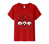 T-shirts de Noël pour femme, chemise de Noël col de Père Noël, t-shirt à manches longues, motif Père Noël, amour du Père Noël, sweat-shirt de Noël, Bordeaux, XL