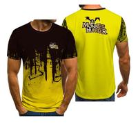 T-Shirts De Sport À Manches Courtes pour Hommes pour Monster Hunter T-Shirt À Séchage Rapide T-Shirts D'été Évacuant L'humidité Maillots De Corps Respirants,Yellow-XXL