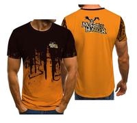 T-Shirts De Sport À Manches Courtes pour Hommes pour Monster Hunter T-Shirt À Séchage Rapide T-Shirts D'été Évacuant L'humidité Maillots De Corps Respirants,Orange-XXL