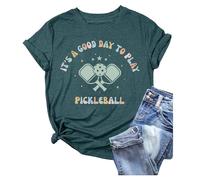 T-Shirts De Sport Femme Chemises de pour Femmes,C'est Une Bonne journée pour Jouer au,t-Shirt Joueur(Dark Green,3XL)