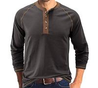 T-shirts de travail à manches courtes avec boutons à manches longues, col rond, couleur unie, pour homme, vestes de sport élégant, gris foncé, XL